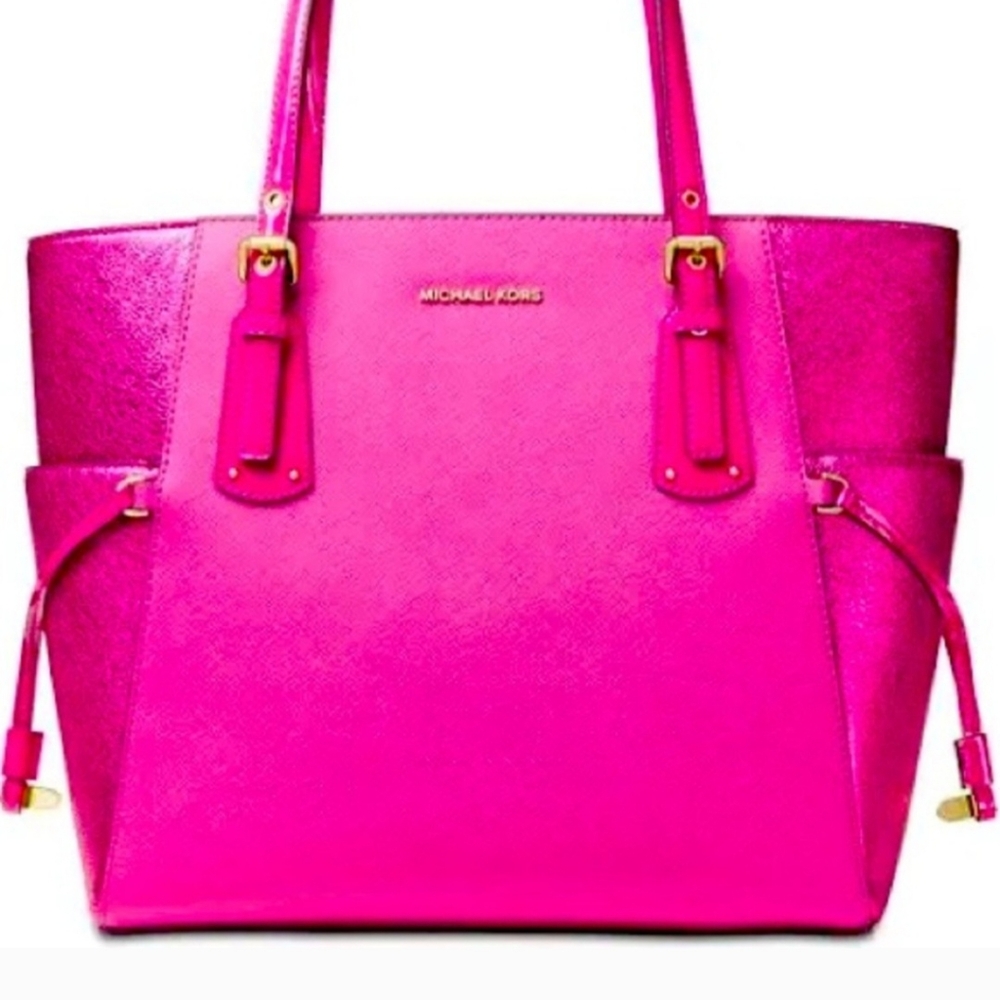 Michael Kors Hot Pink Glitter tote